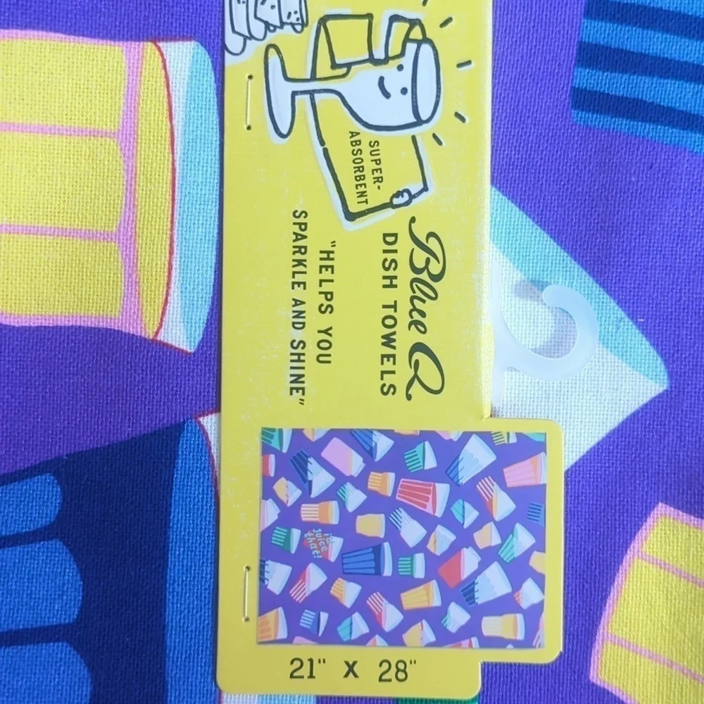 Dish Towel Towel--I'd Juice That!-- Blue Q